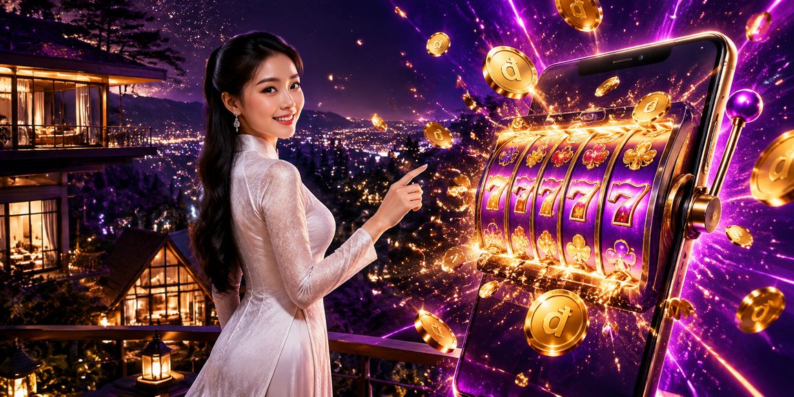 Người chơi tại Đà Lạt thư giãn với slot game trên điện thoại trong không gian trà chiều
