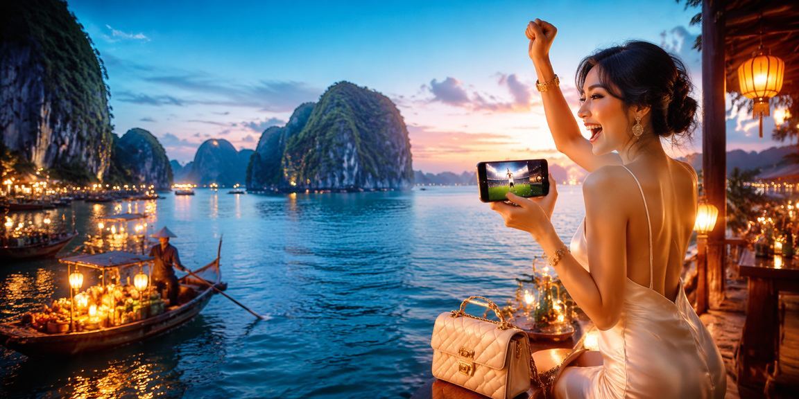 Người chơi thưởng thức casino trực tuyến tại vịnh Hạ Long